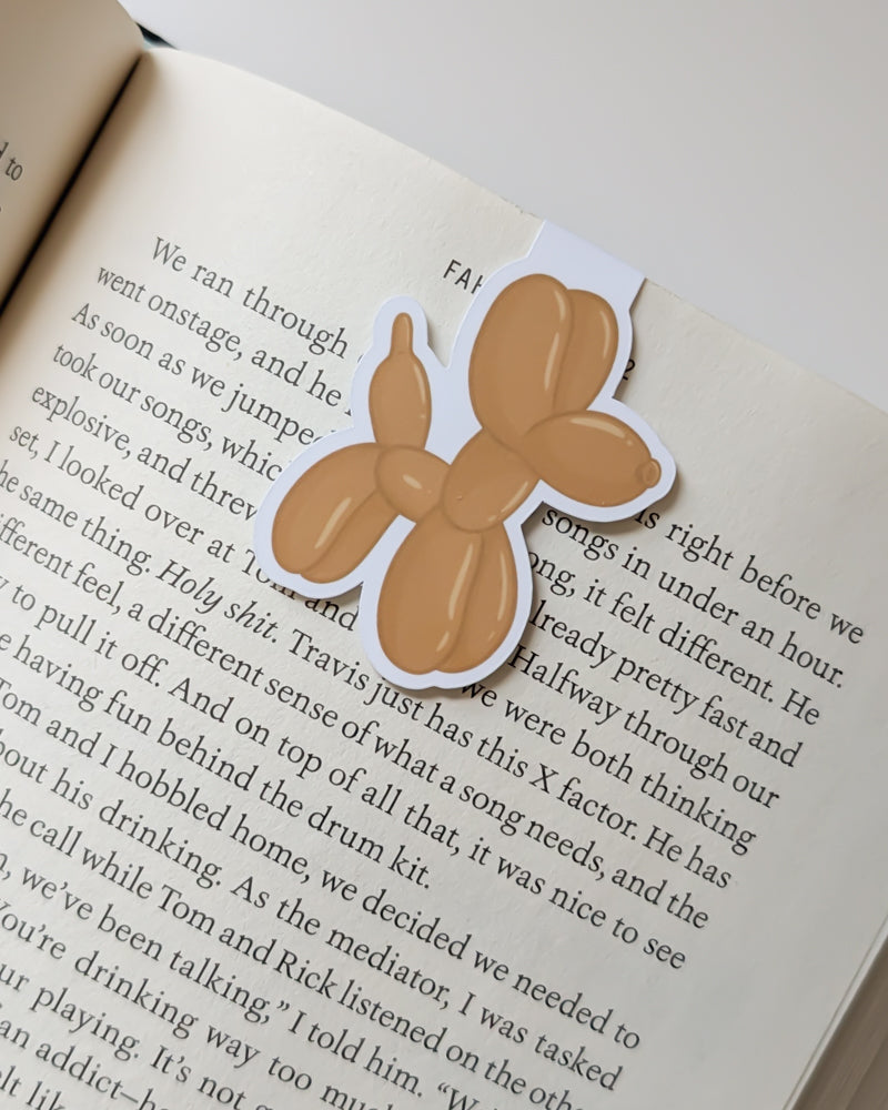 Balloon Dog Magnetic Bookmark (Yellow)