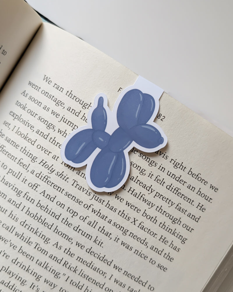 Balloon Dog Magnetic Bookmark (Blue)