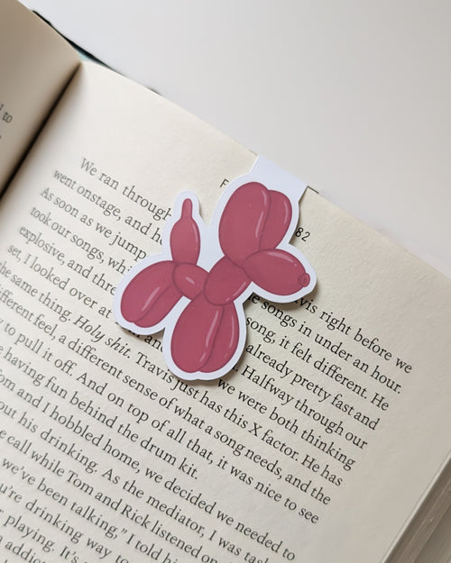 Balloon Dog Magnetic Bookmark (Pink)