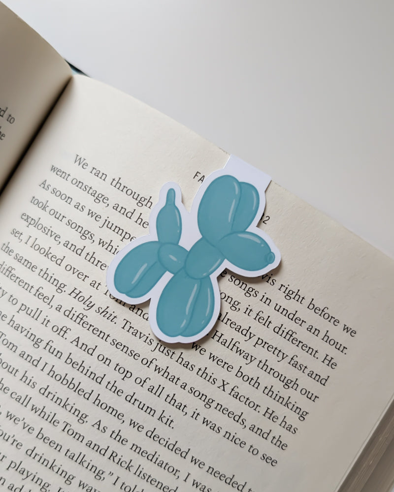 Balloon Dog Magnetic Bookmark (Turquoise)