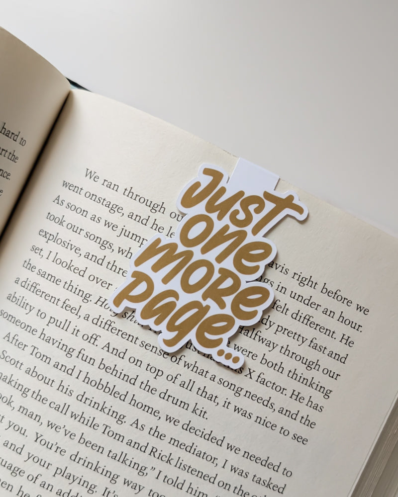 Just One More Page Magnetic Bookmark
