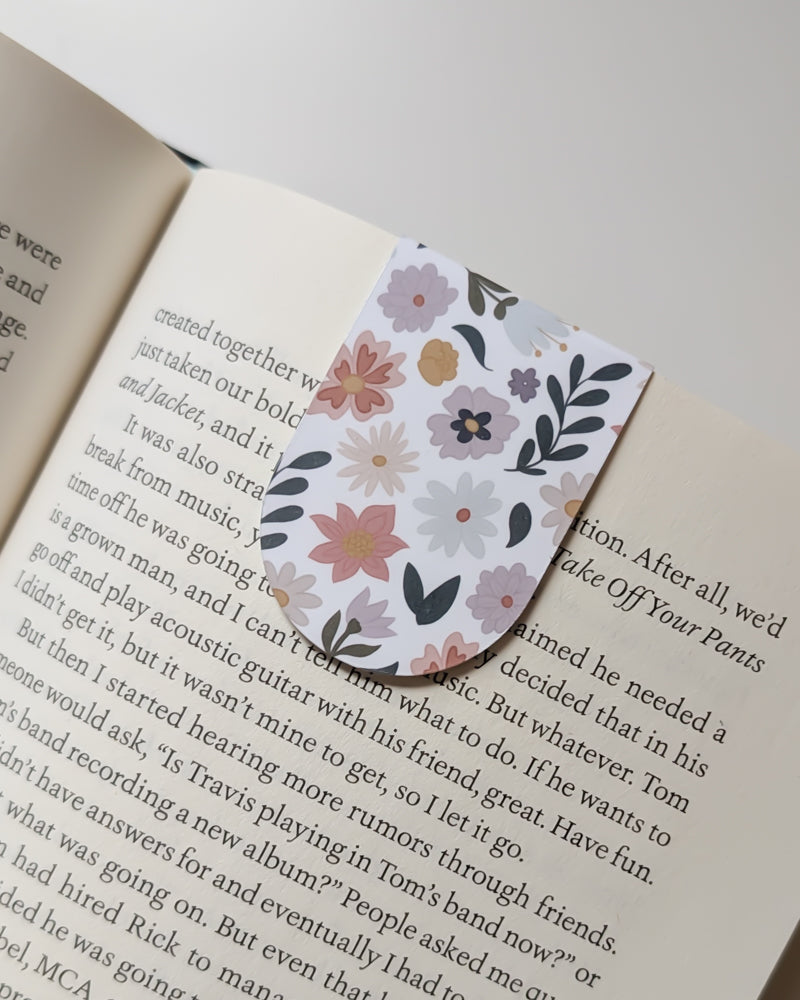 Soft Florals Magnetic Bookmark