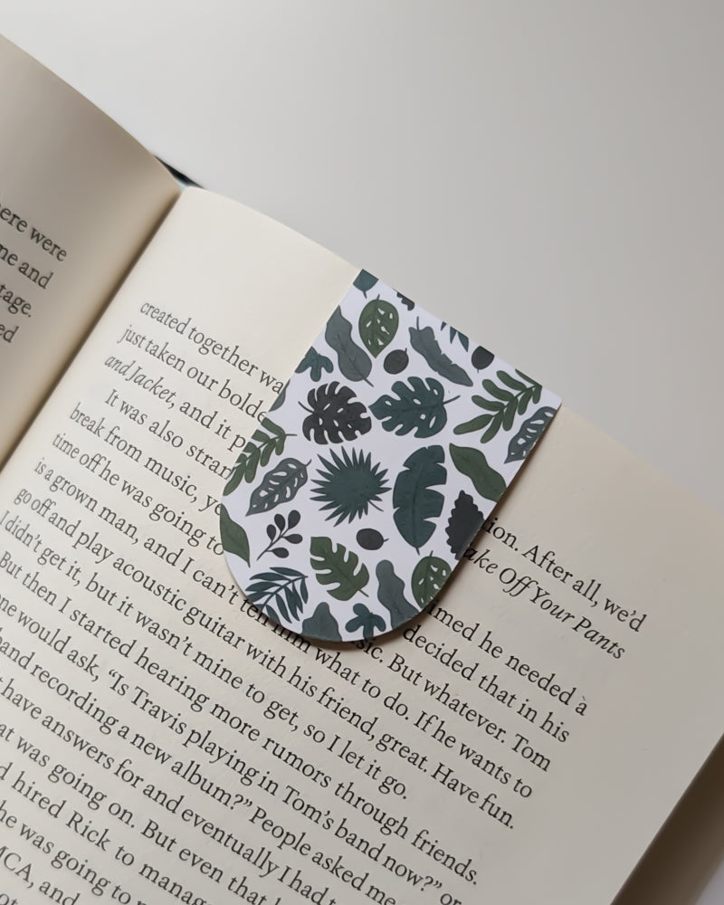 Tropical Leaves Magnetic Bookmark