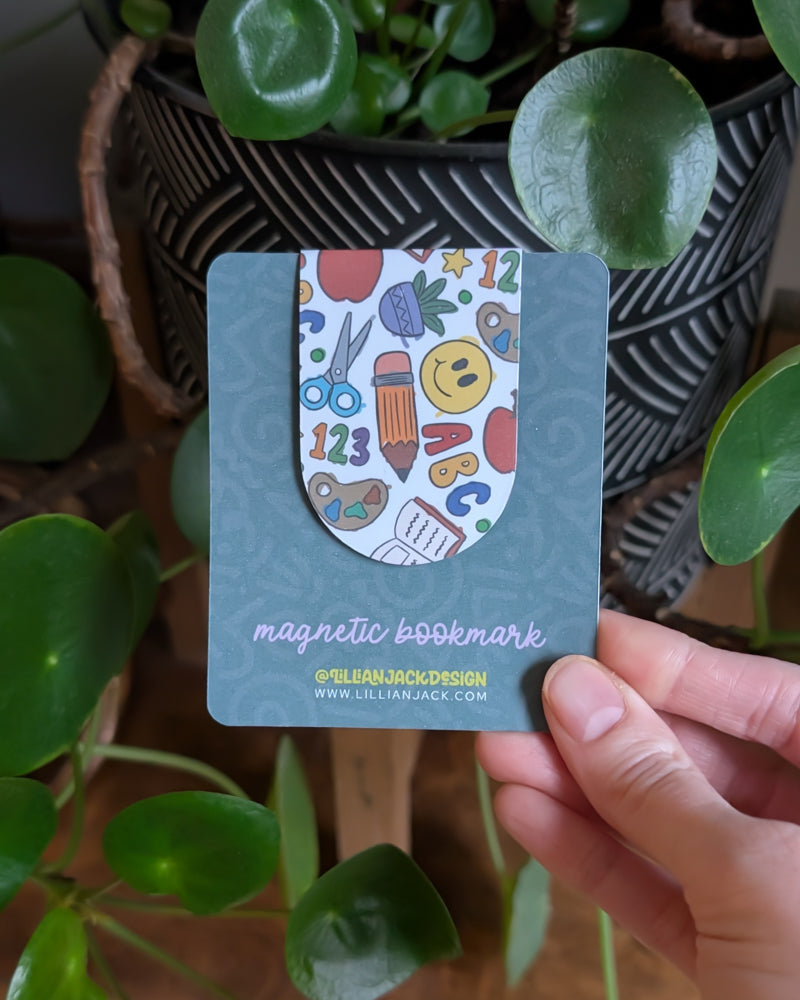 Teacher Patterned Magnetic Bookmark