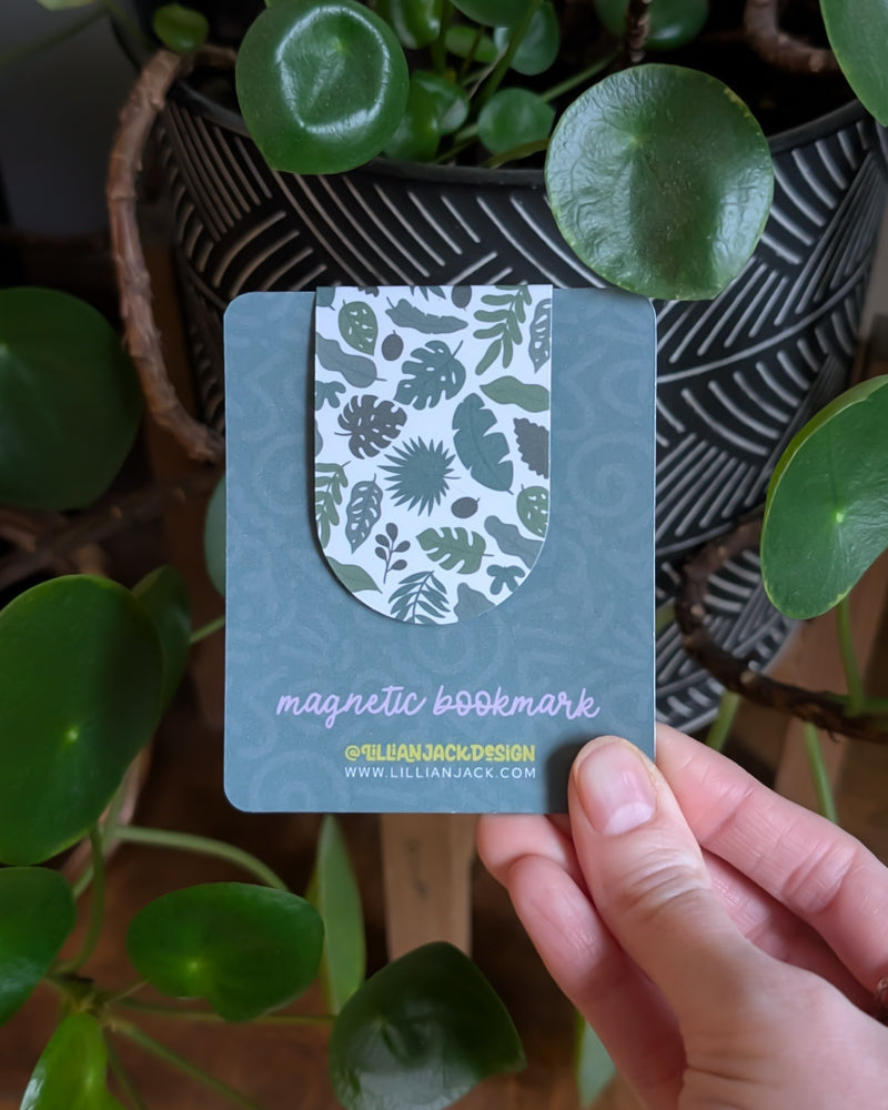 Tropical Leaves Magnetic Bookmark