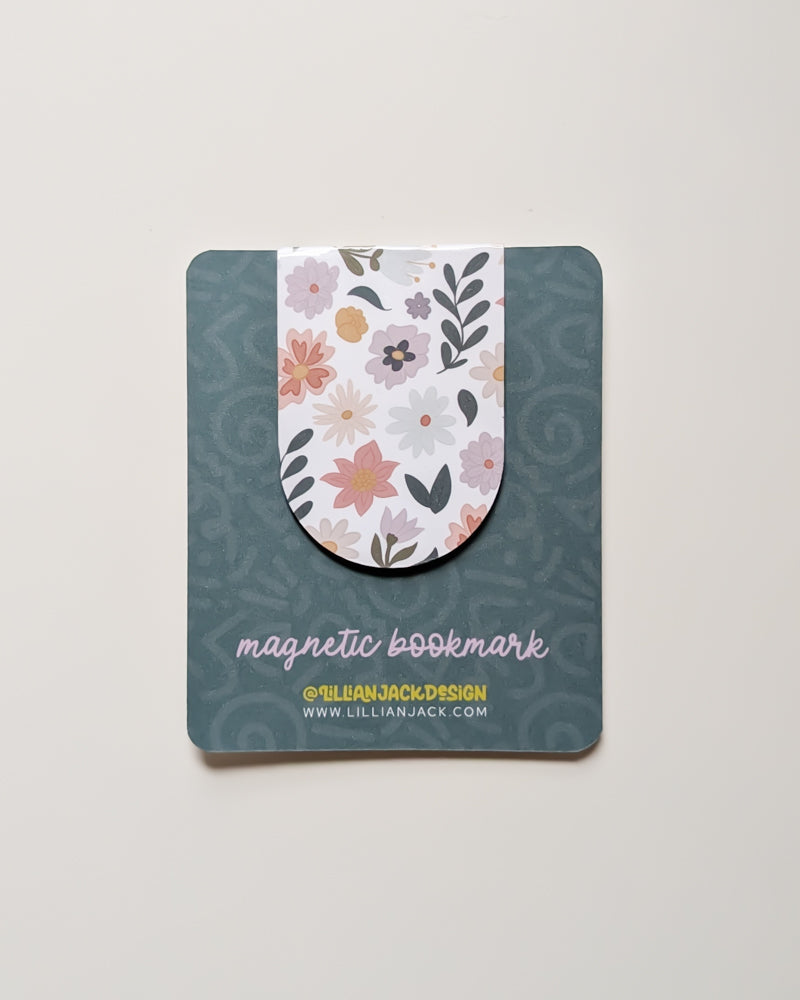 Soft Florals Magnetic Bookmark