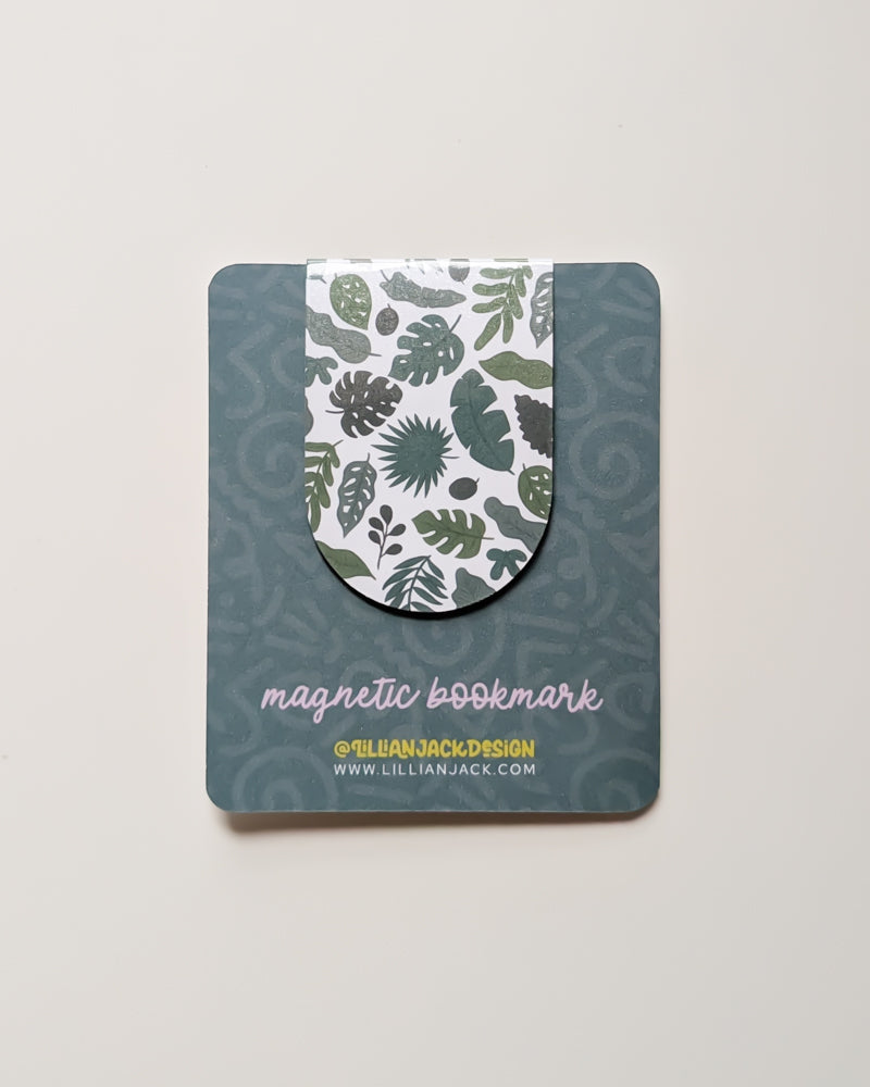 Tropical Leaves Magnetic Bookmark