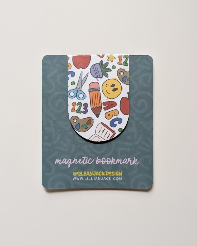 Teacher Patterned Magnetic Bookmark