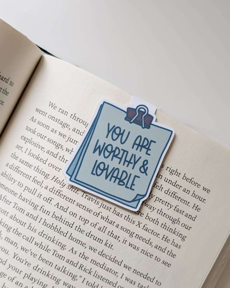 You Are Worthy & Lovable Magnetic Bookmark