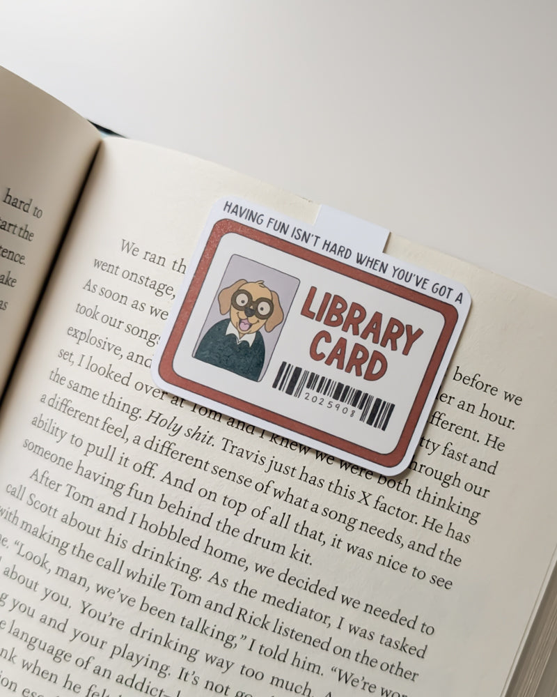 Library Card Magnetic Bookmark