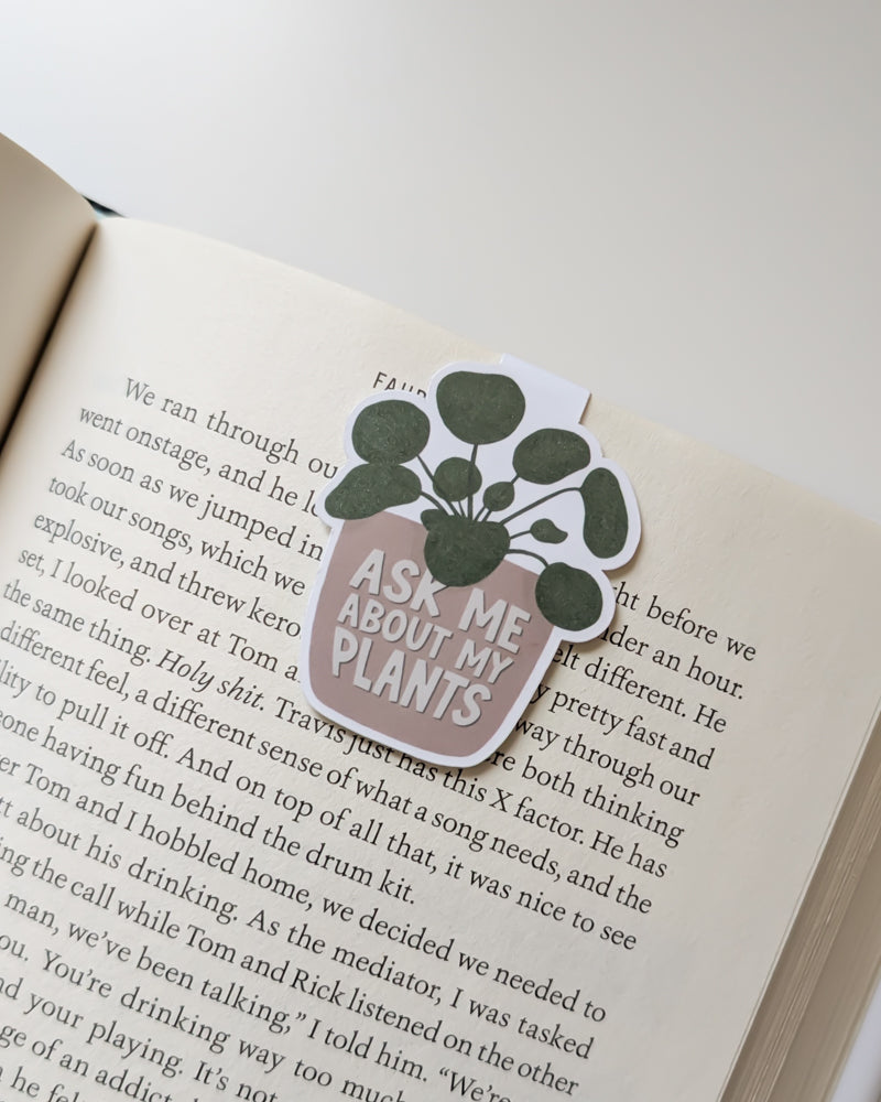 Ask Me About My Plants Magnetic Bookmark