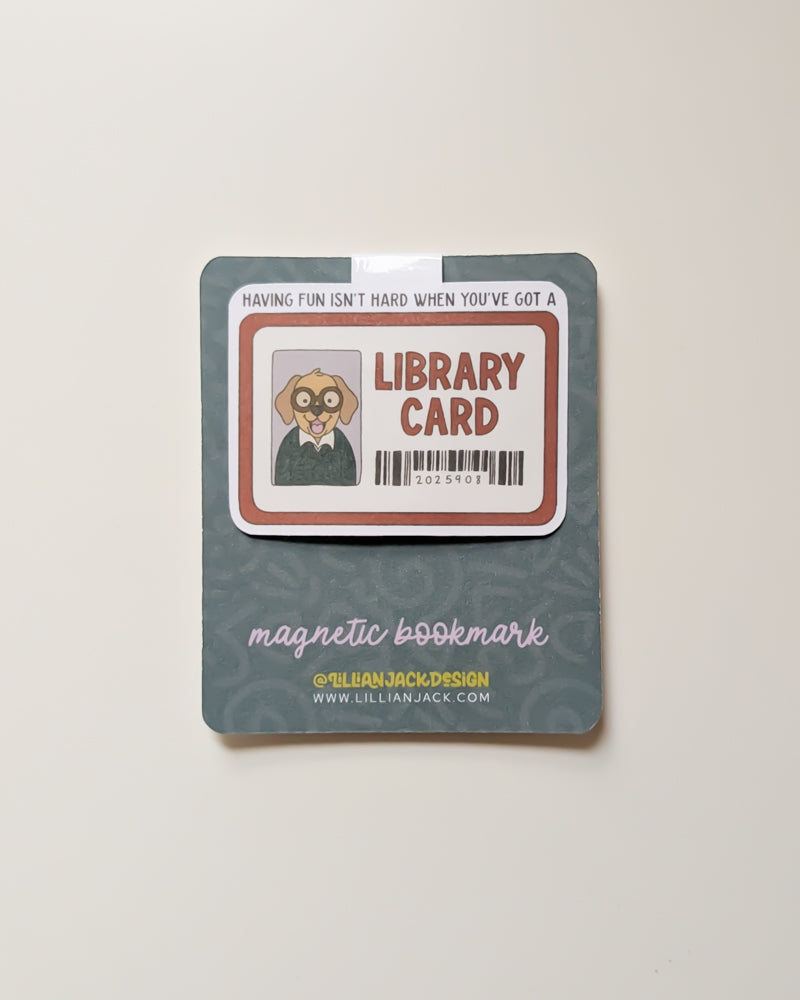 Library Card Magnetic Bookmark