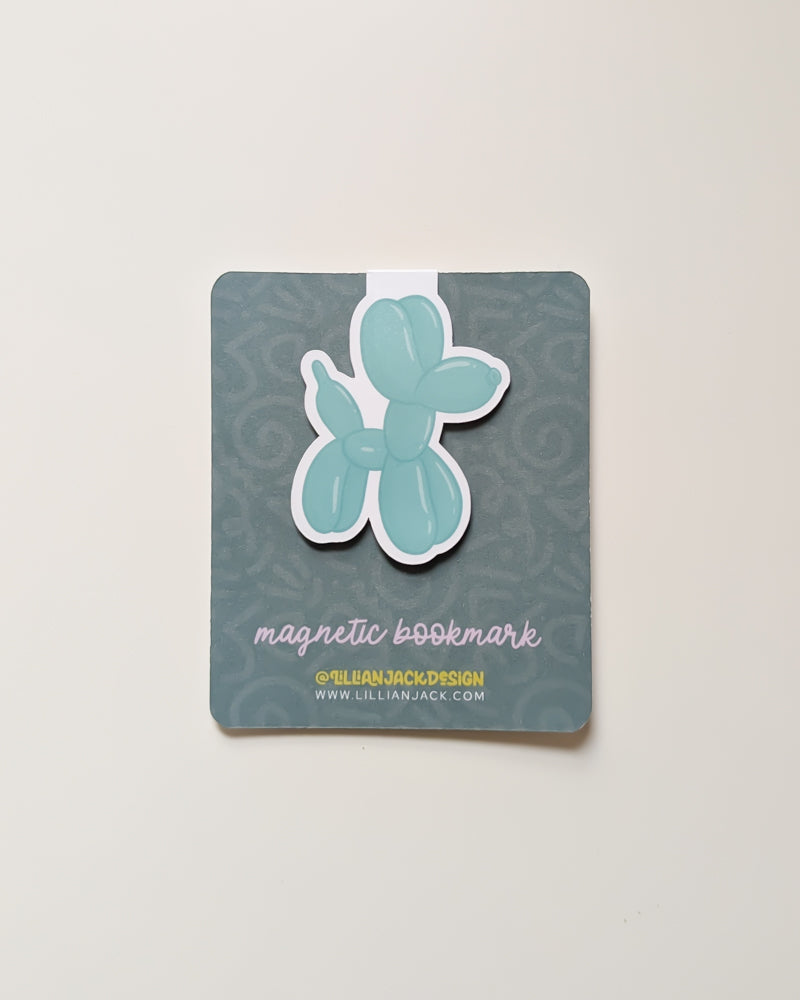 Balloon Dog Magnetic Bookmark (Turquoise)