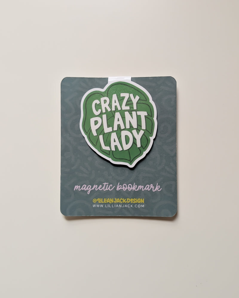 Crazy Plant Lady Magnetic Bookmark