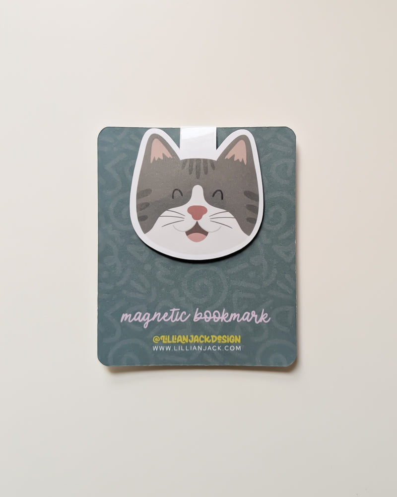 Tabby Cat Magnetic Bookmark