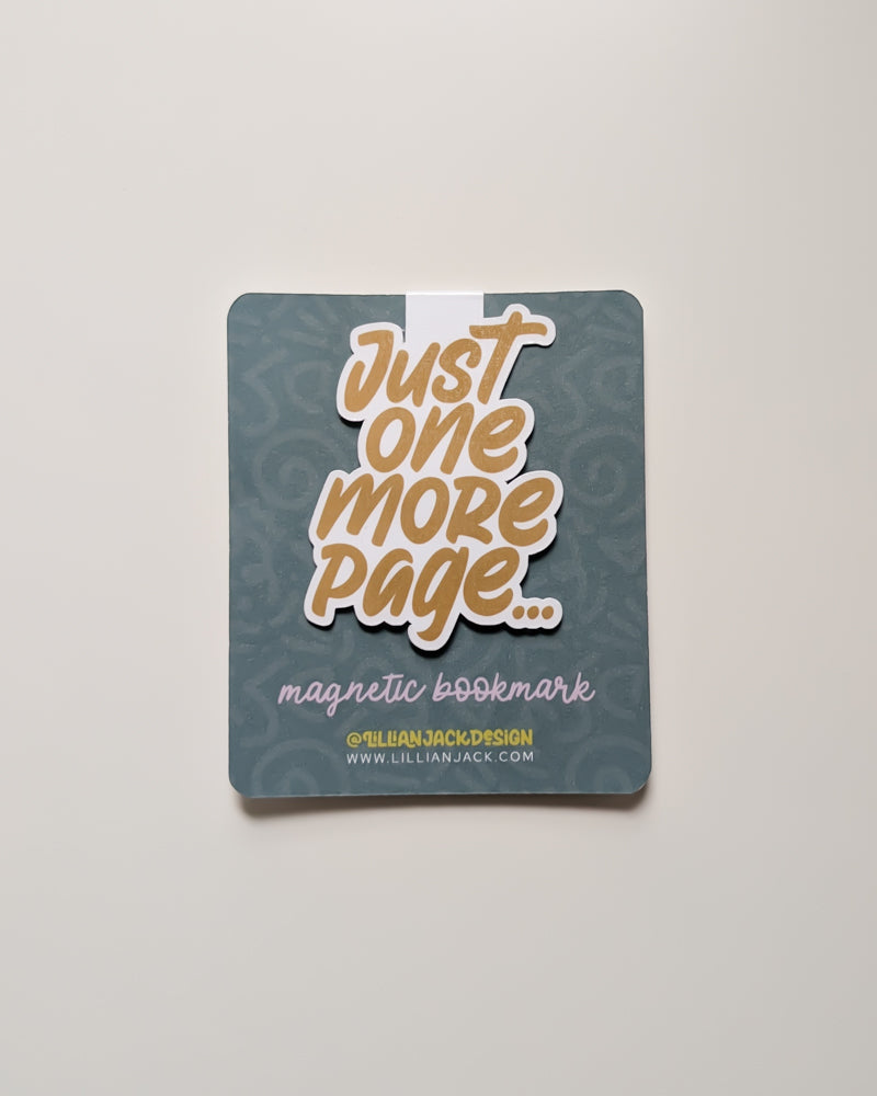 Just One More Page Magnetic Bookmark