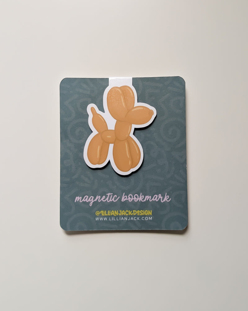 Balloon Dog Magnetic Bookmark (Yellow)
