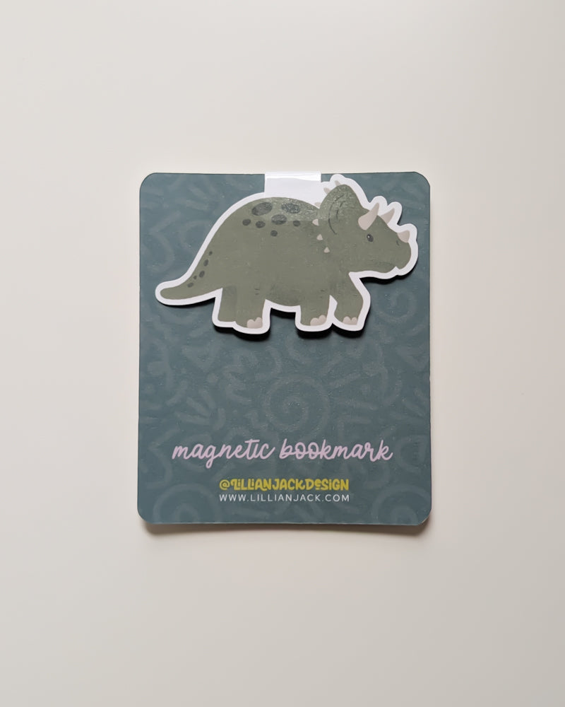 Triceratops Magnetic Bookmark