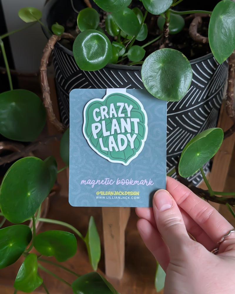 Crazy Plant Lady Magnetic Bookmark