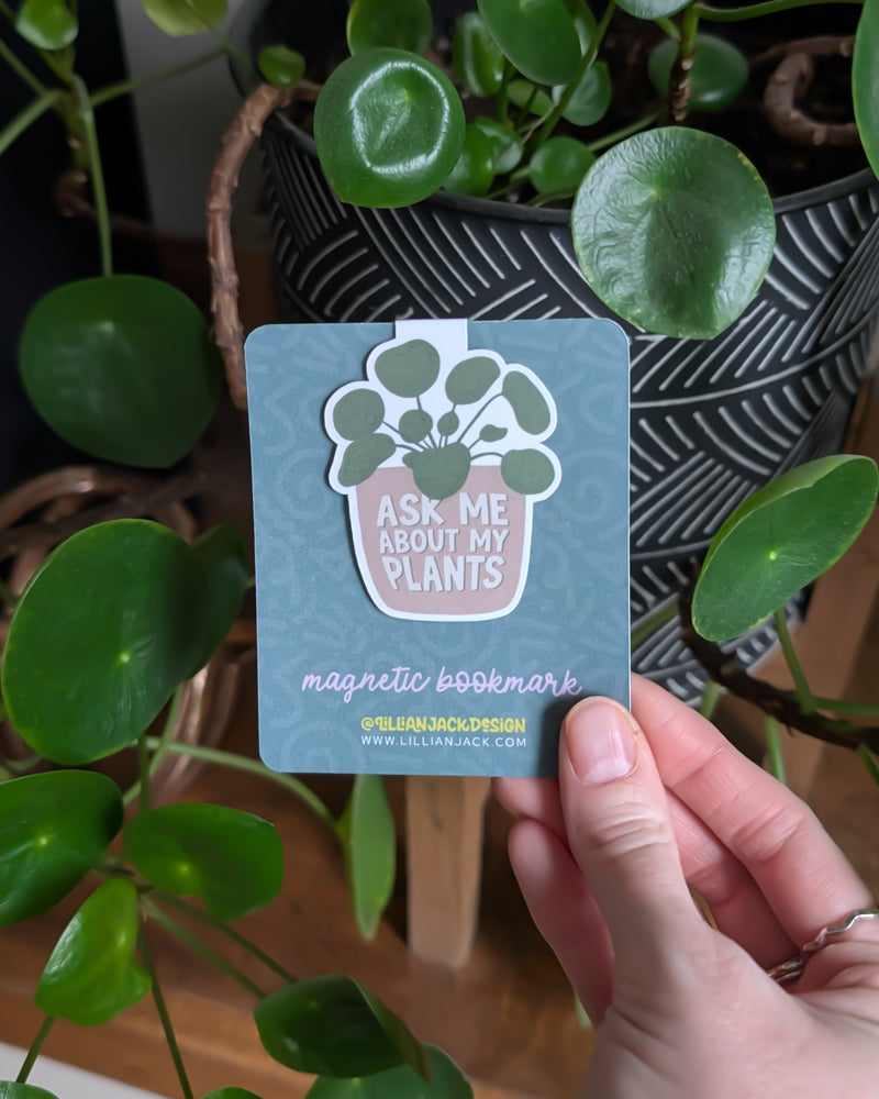 Ask Me About My Plants Magnetic Bookmark