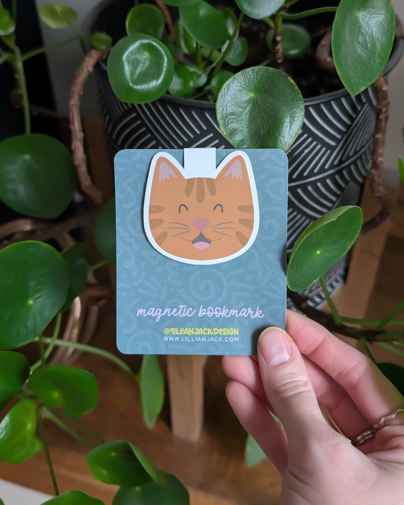Ginger Cat Magnetic Bookmark