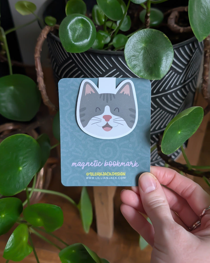 Tabby Cat Magnetic Bookmark