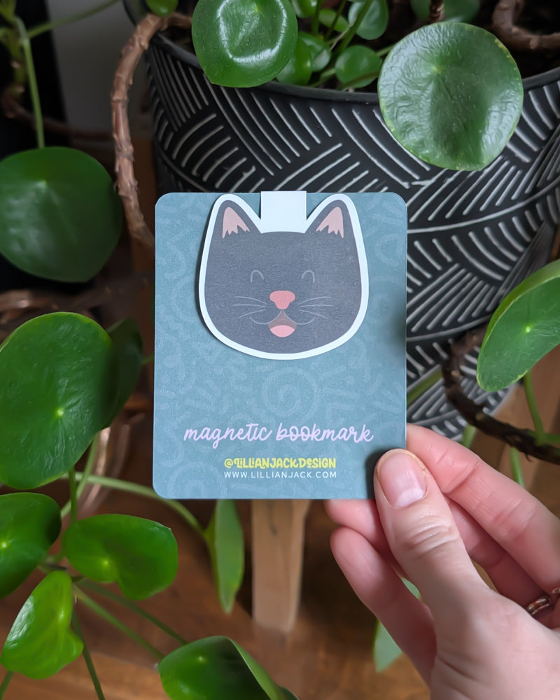 Black Cat Magnetic Bookmark