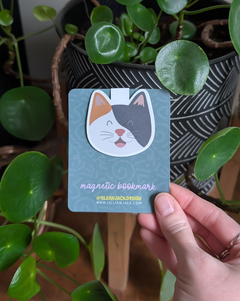 Calico Cat Magnetic Bookmark