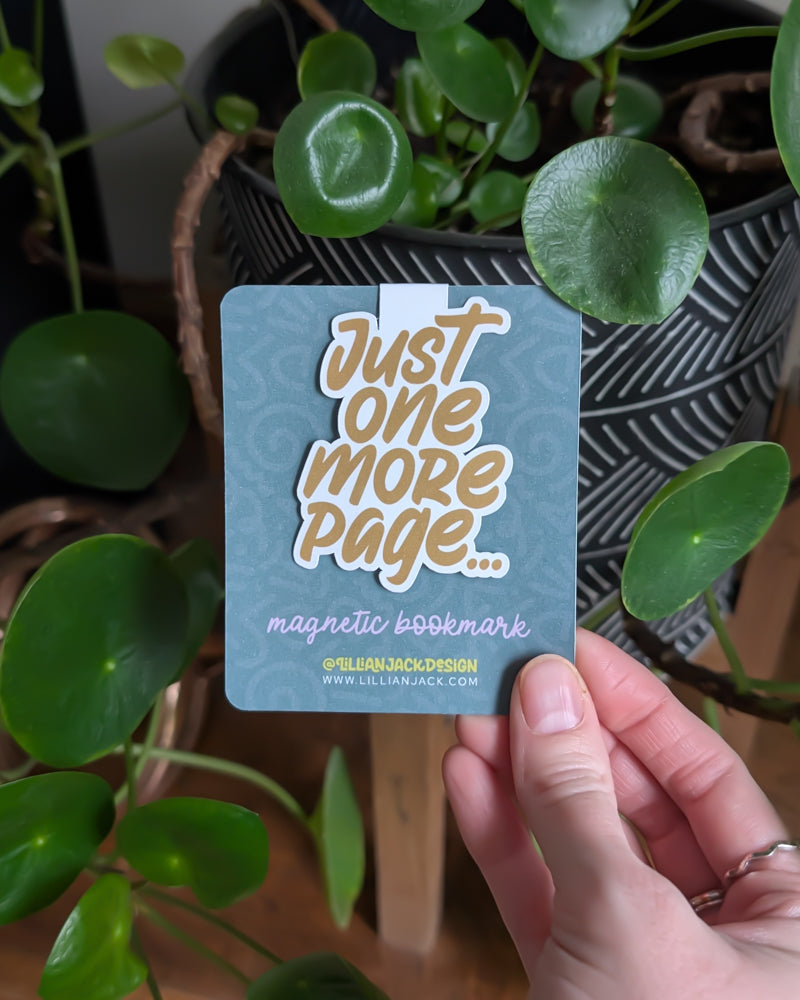 Just One More Page Magnetic Bookmark