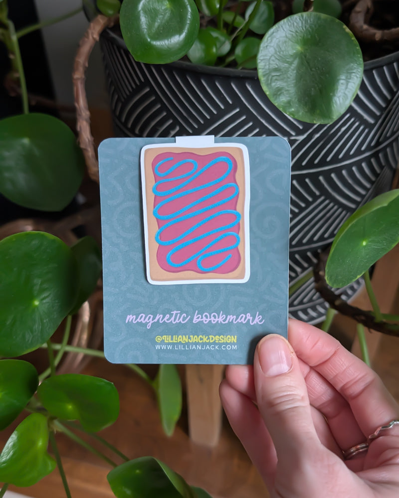 Pink Pop Tart Magnetic Bookmark