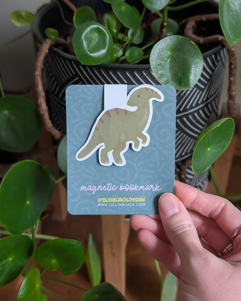 Parasaurolophus Magnetic Bookmark