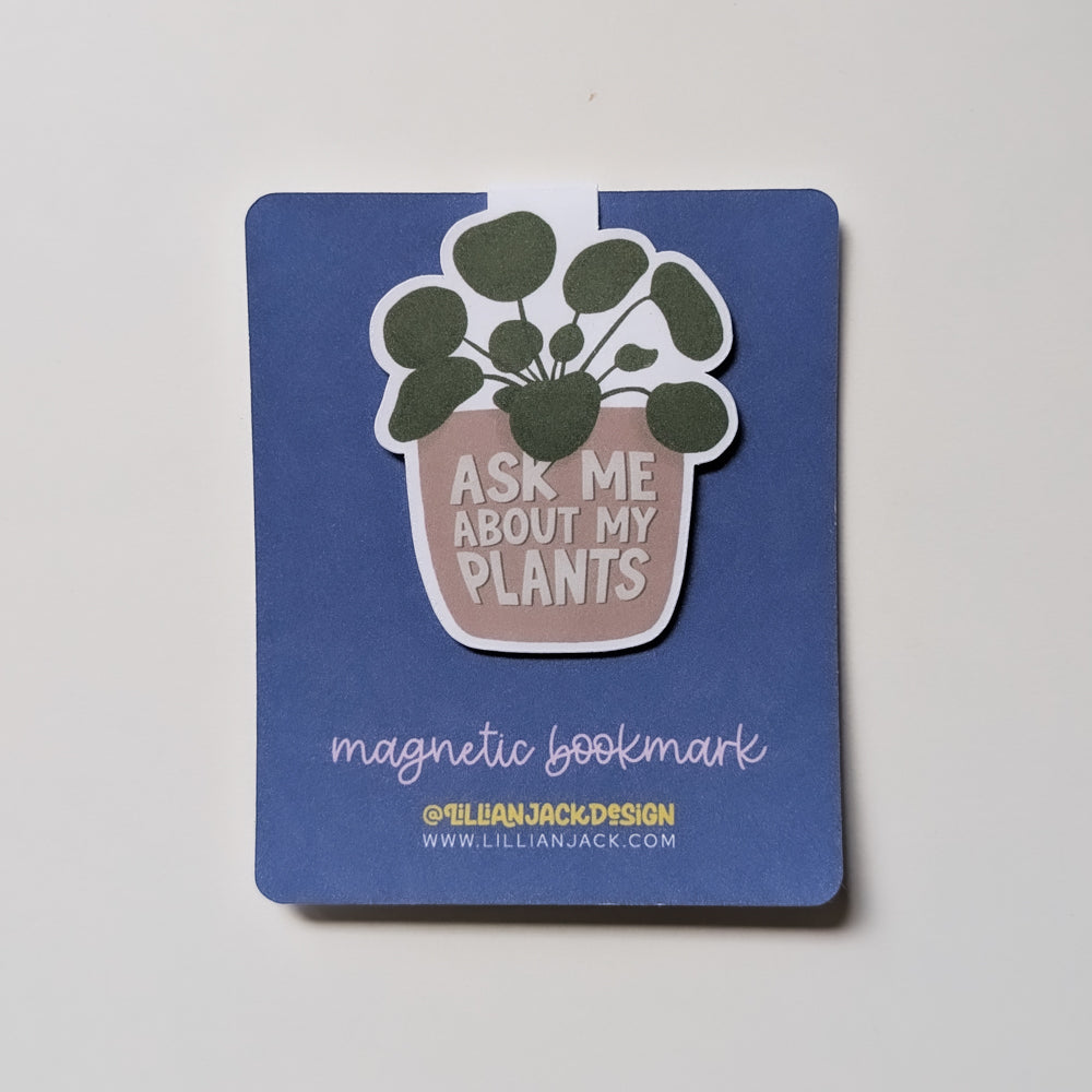 Ask Me About My Plants Magnetic Bookmark