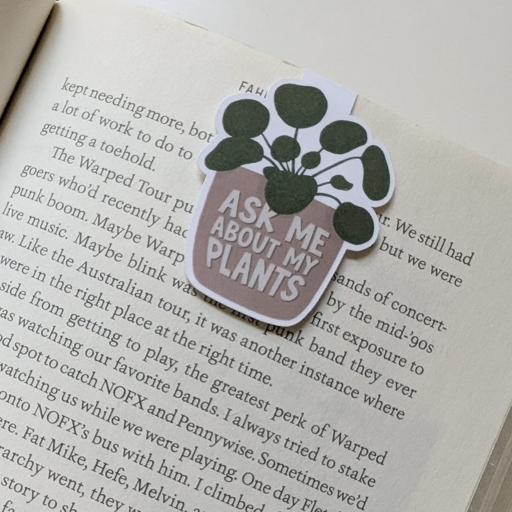 Ask Me About My Plants Magnetic Bookmark