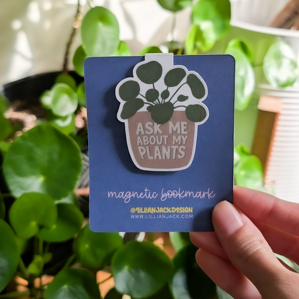 Ask Me About My Plants Magnetic Bookmark