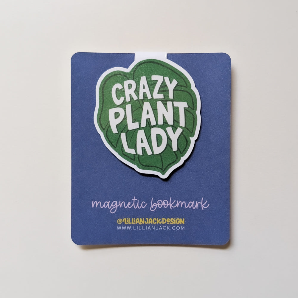 Crazy Plant Lady Magnetic Bookmark