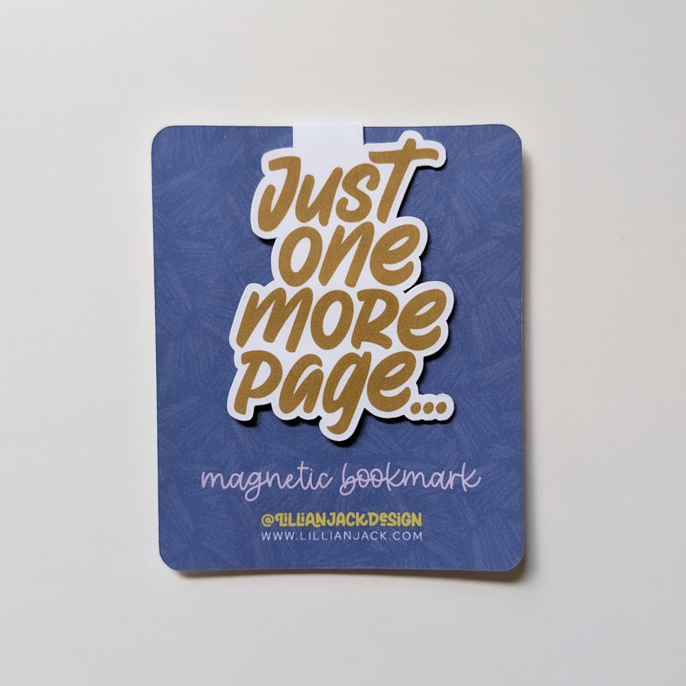 Just One More Page Magnetic Bookmark