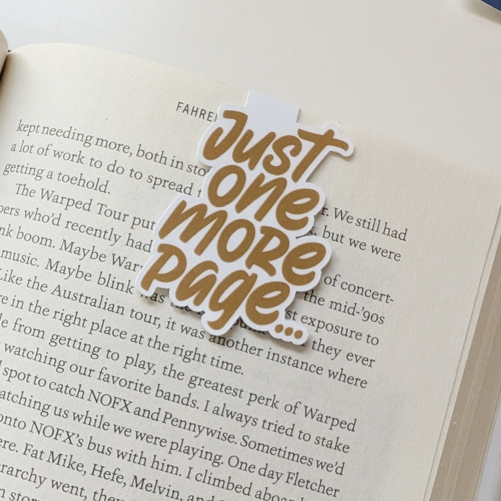 Just One More Page Magnetic Bookmark