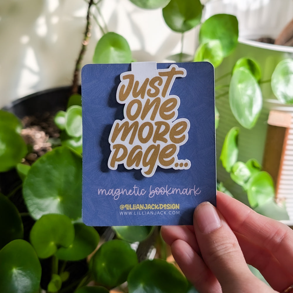 Just One More Page Magnetic Bookmark