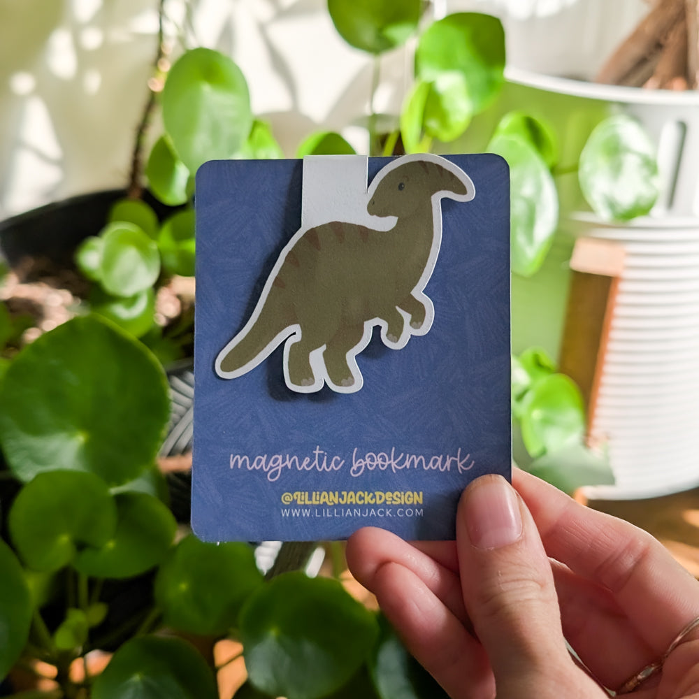 Parasaurolophus Magnetic Bookmark