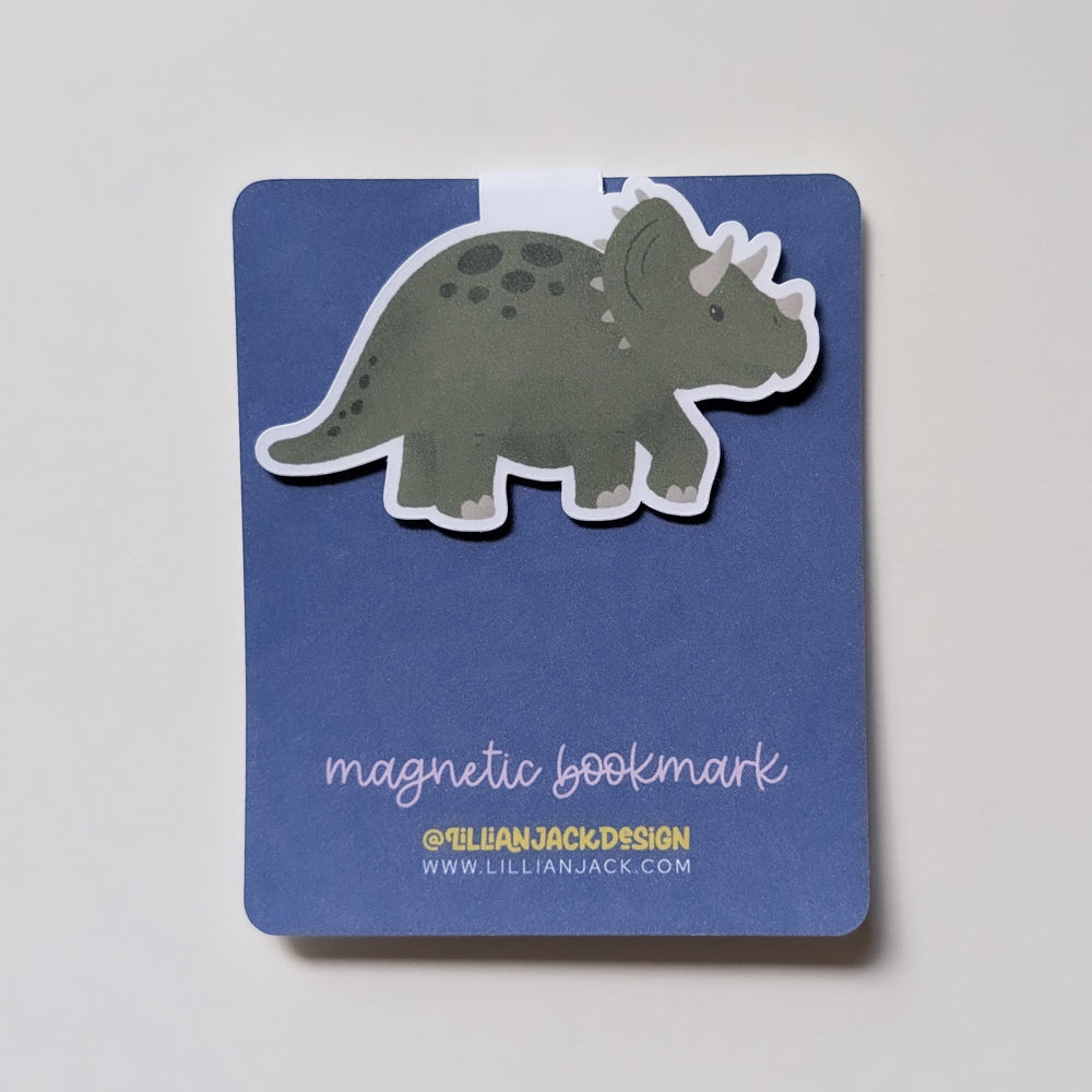 Triceratops Magnetic Bookmark