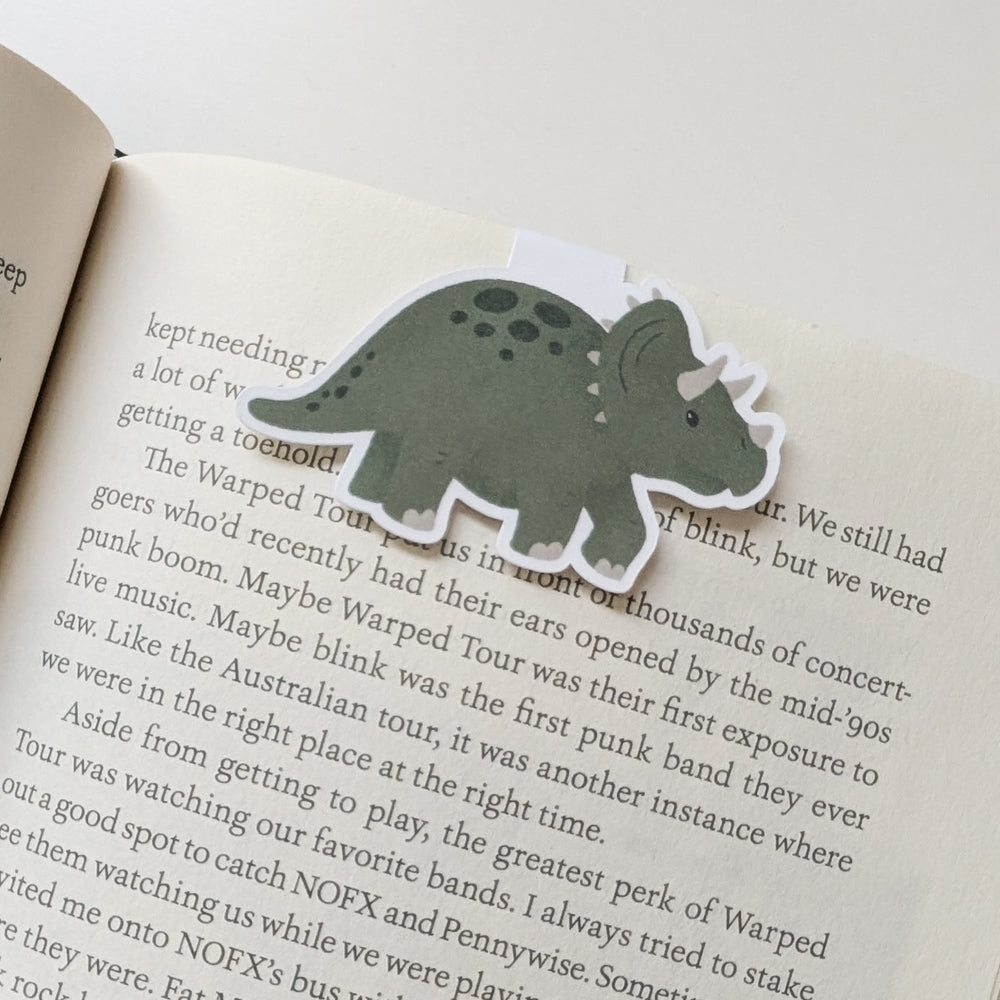 Triceratops Magnetic Bookmark